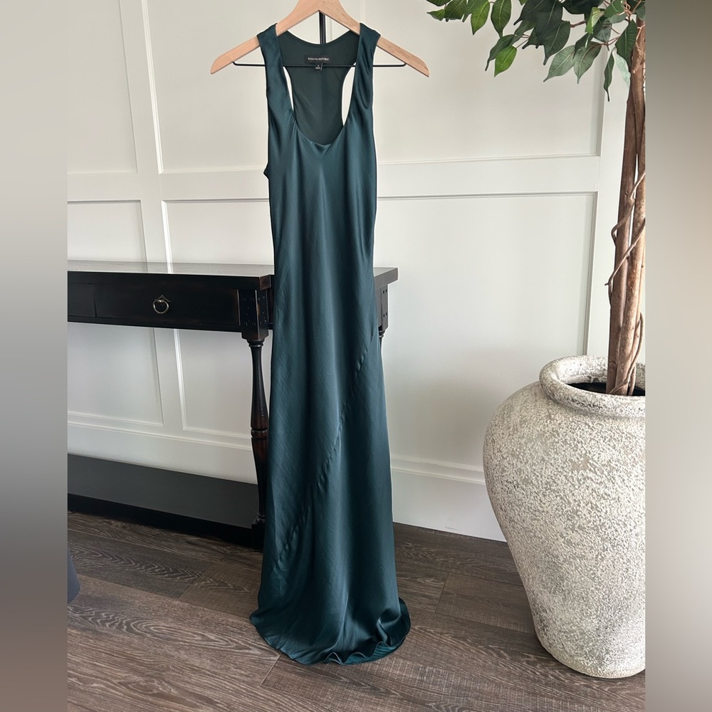 Banana Republic Dark Teal Maxi Dress